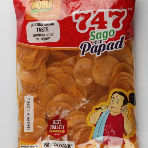 NOBEL 747 SAGO PAPAD 500GM 115 RS MRP