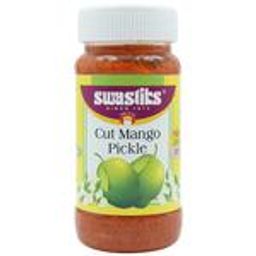 SWASTIKS CUT MANGO PICKLE 300GM BOTTLE 80 RS MRP