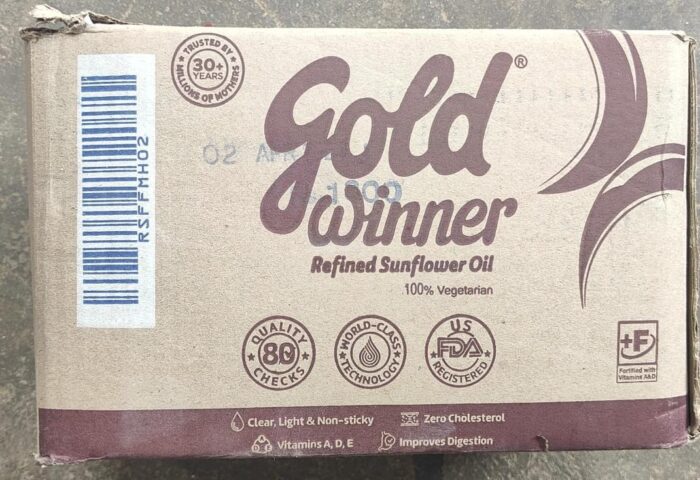 GOLD WINNER SUNFLOWER OIL 500 ML SET OF 20