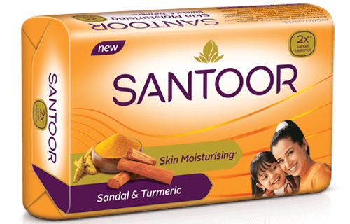 SANTOOR SANDAL AND TURMERIC SOAP 100GM 40RS MRP PEN OFFER