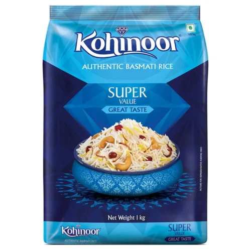 KOHINOOR SUPER VALUE BASMATHI RICE 1+1 199 RS 1 KG