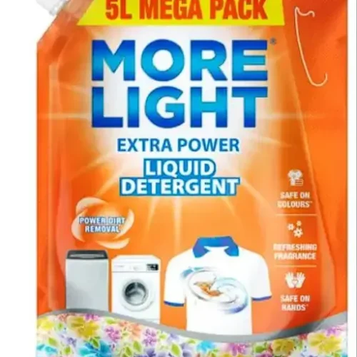 MORE LIGHT DETERGENT LIQUID 5 LTR CAN 360 RS MRP