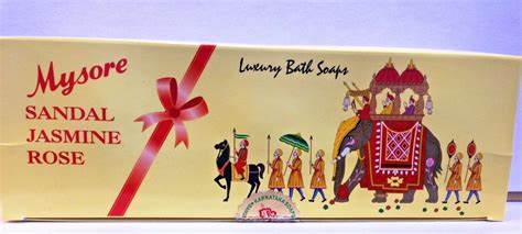 MYSORE SANDAL JASMIN ROSE STP OF 3 PCS450 GM MRP 220