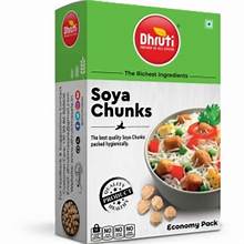 DHRUTI SOYA CHUNKS 180GM 60 RS MRP