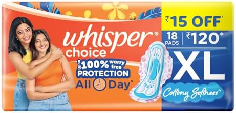 WHISPER CHOICE XL18 PADS 120RS MRP
