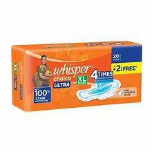 WHISPER CHOICE 18 PADS 120 RS MRP
