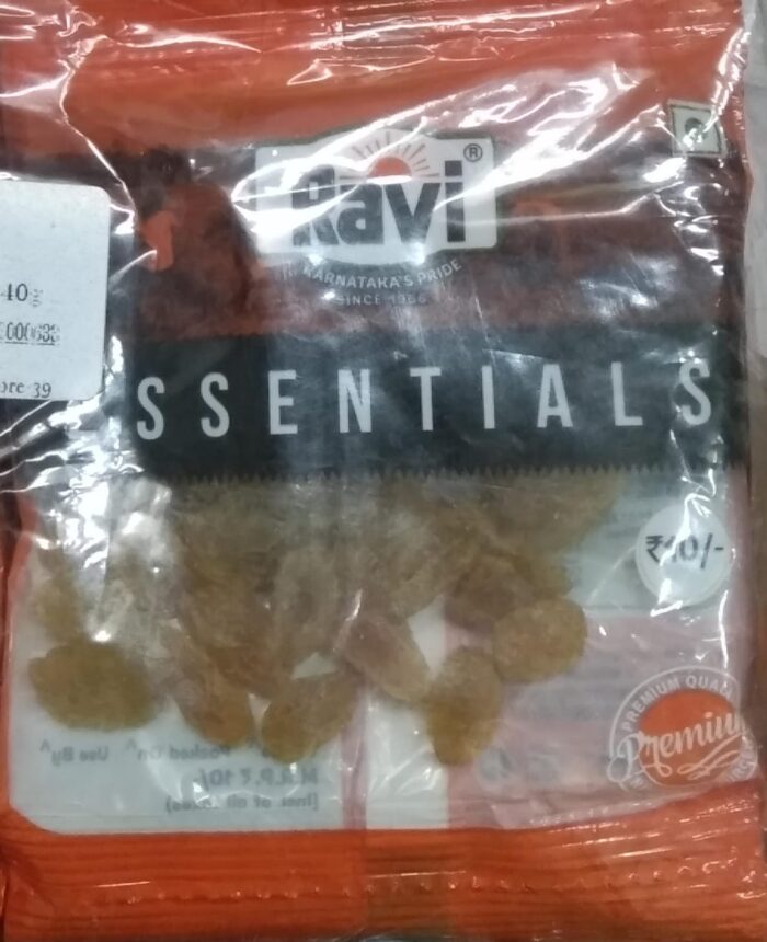 RAVI DRY GRAPES10 RS MRP SET OF 10 PCS