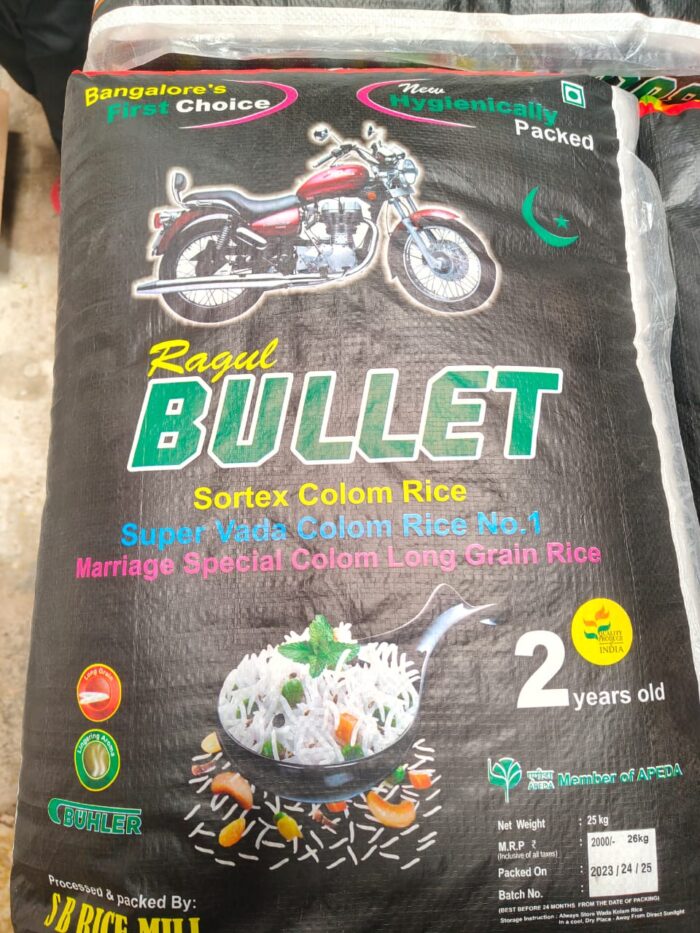 ROYAL BULLET COLOM RICE 26 KG BAG