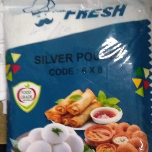 MR FRESH SILVER POUCH 6*8 100PC 110 RS