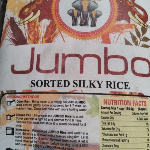 JUMBO SILKY RICE 26 KG BAG